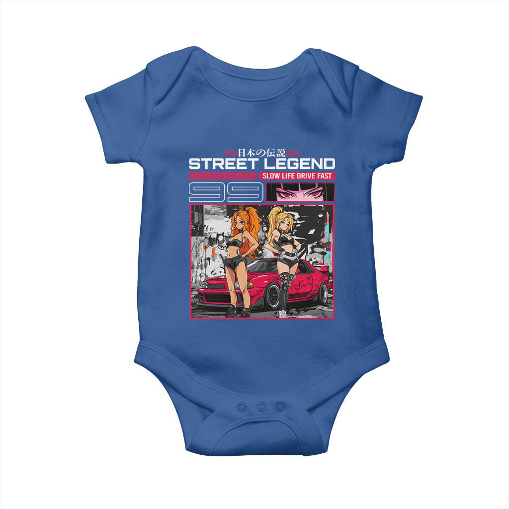 Street Legend JDM Anime Baby Onesie TS09 Royal Blue Print Your Wear
