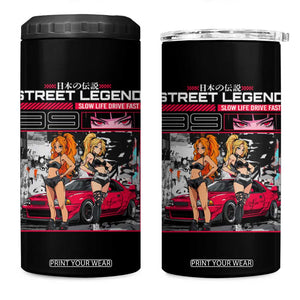 Street Legend JDM Anime 4 in 1 Can Cooler Tumbler TS09 One Size: 16 oz Black Print Your Wear