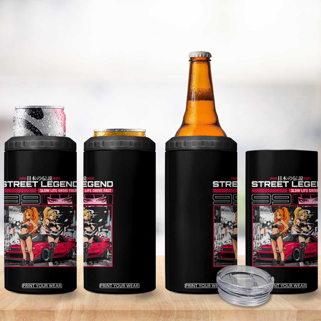 Street Legend JDM Anime 4 in 1 Can Cooler Tumbler TS09 Print Your Wear