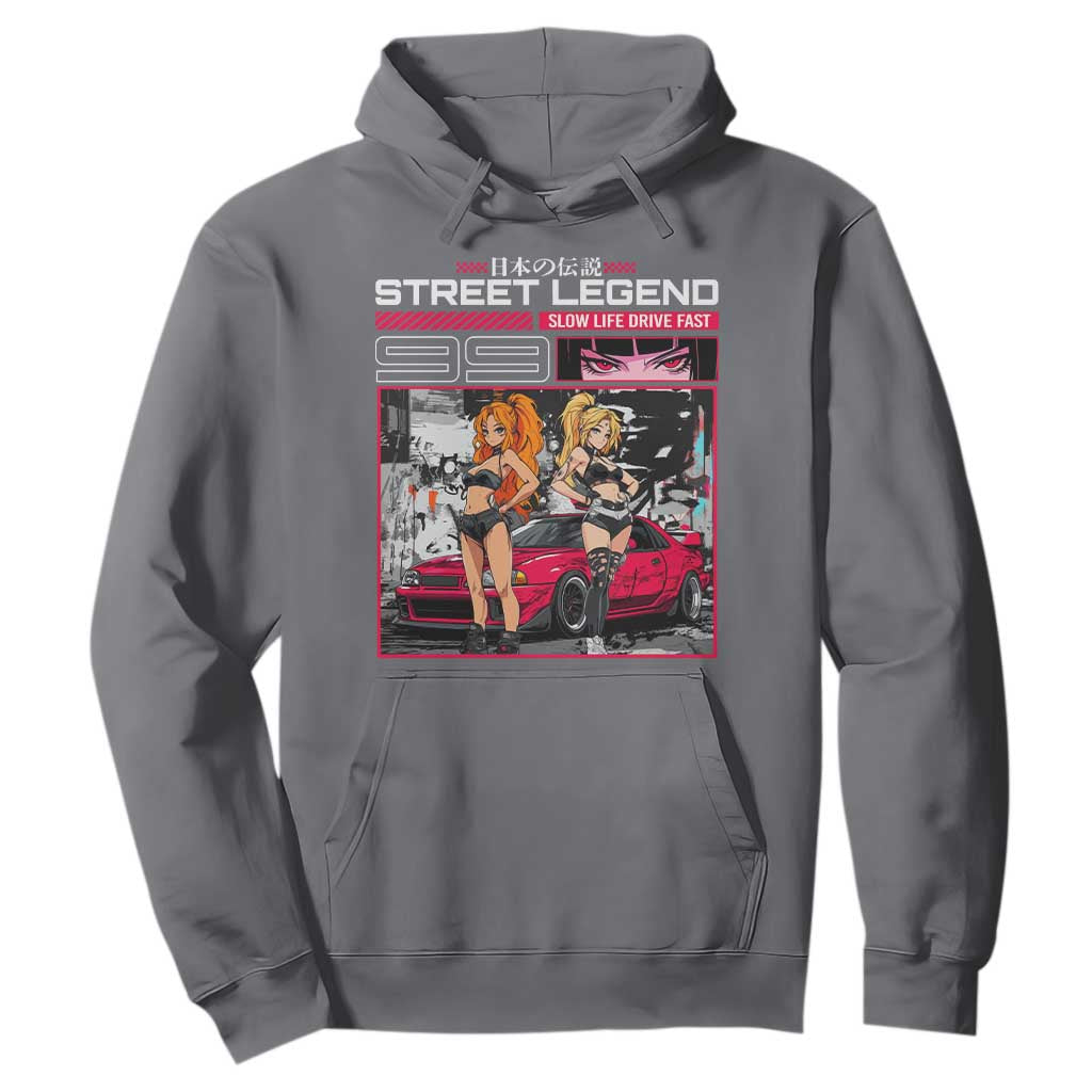 Street Legend JDM Anime Hoodie TS09 Charcoal Print Your Wear