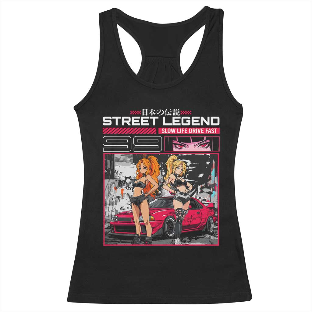 Street Legend JDM Anime Racerback Tank Top TS09 Black Print Your Wear