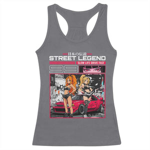 Street Legend JDM Anime Racerback Tank Top TS09 Charcoal Print Your Wear