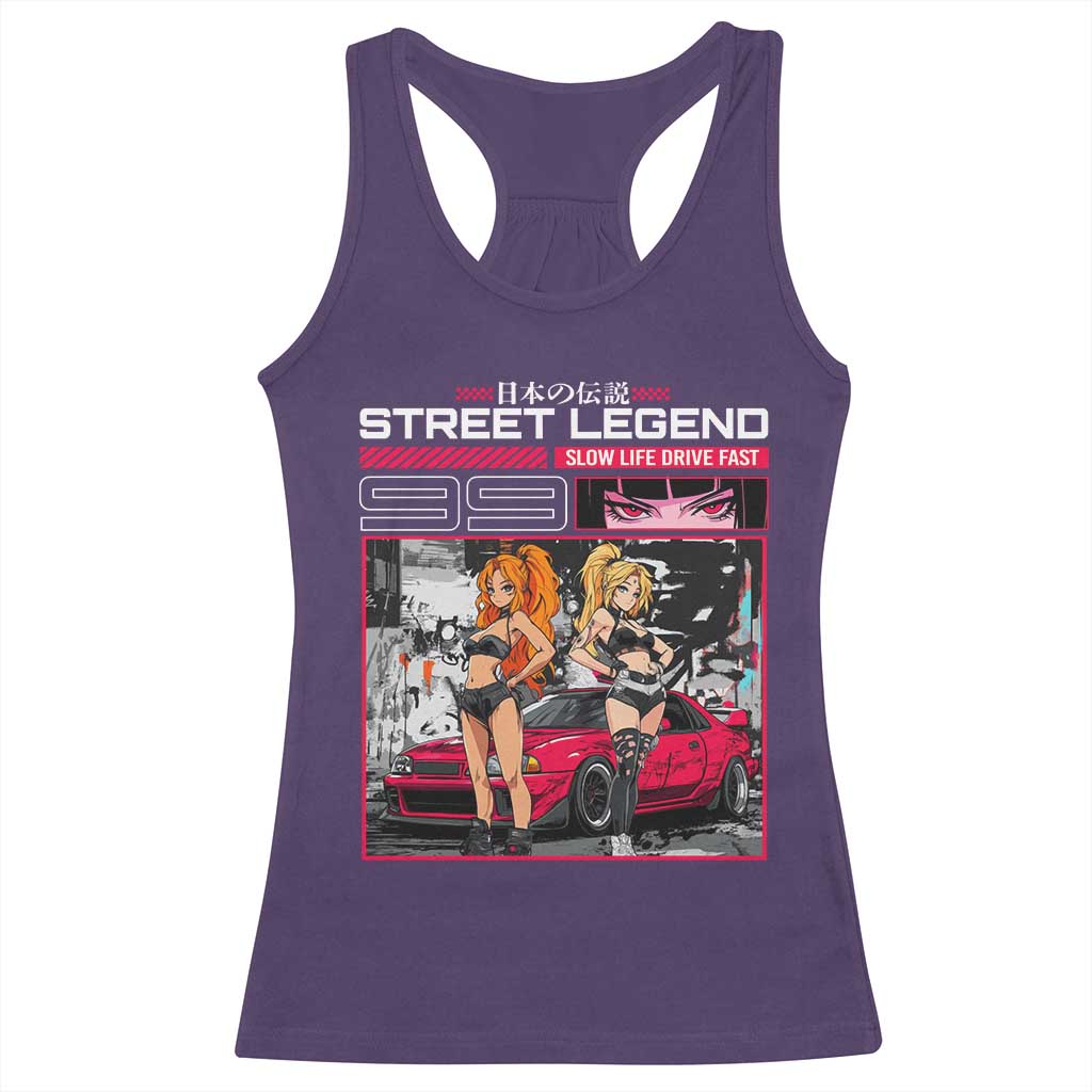 Street Legend JDM Anime Racerback Tank Top TS09 Purple Print Your Wear