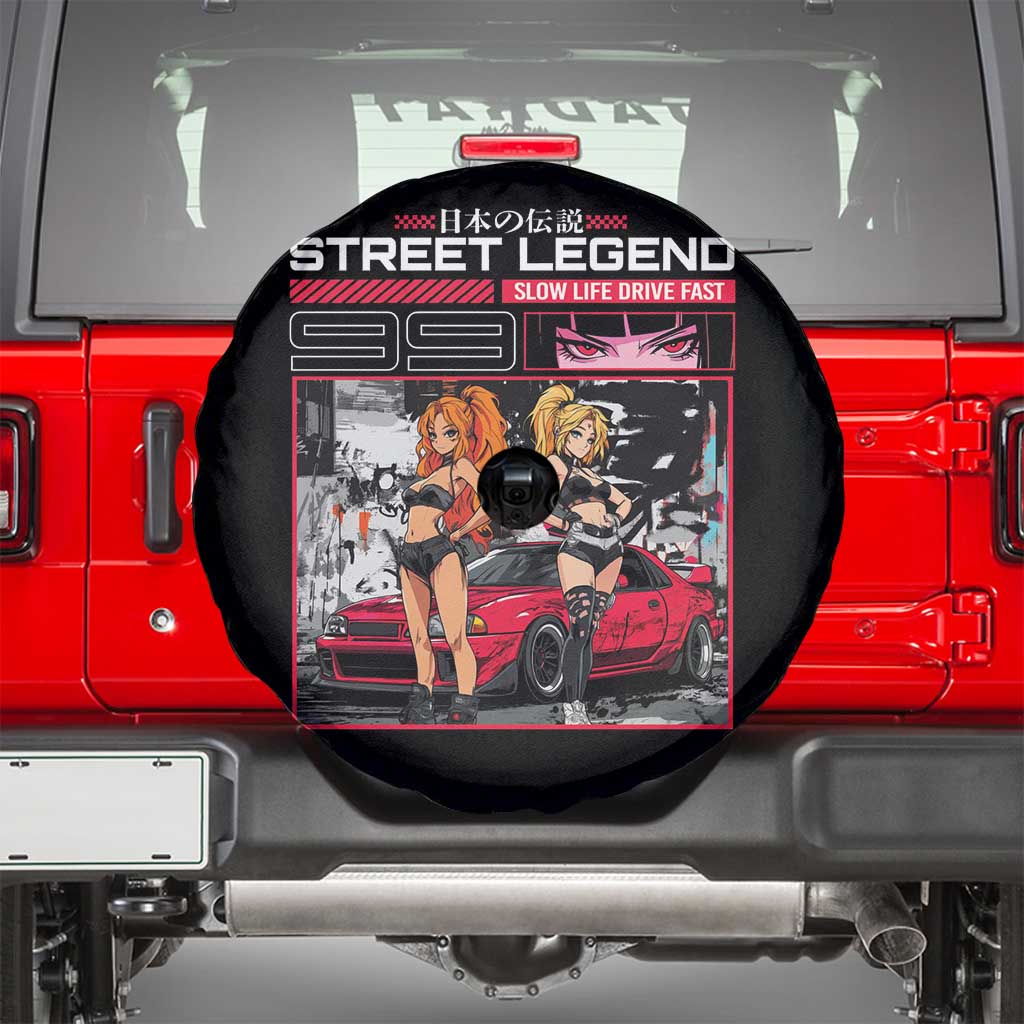 Street Legend JDM Anime Spare Tire Cover TS09 Black Print Your Wear