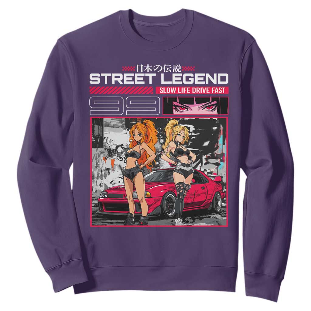 Street Legend JDM Anime Sweatshirt TS09 Purple Print Your Wear