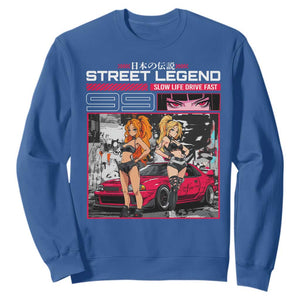 Street Legend JDM Anime Sweatshirt TS09 Royal Blue Print Your Wear