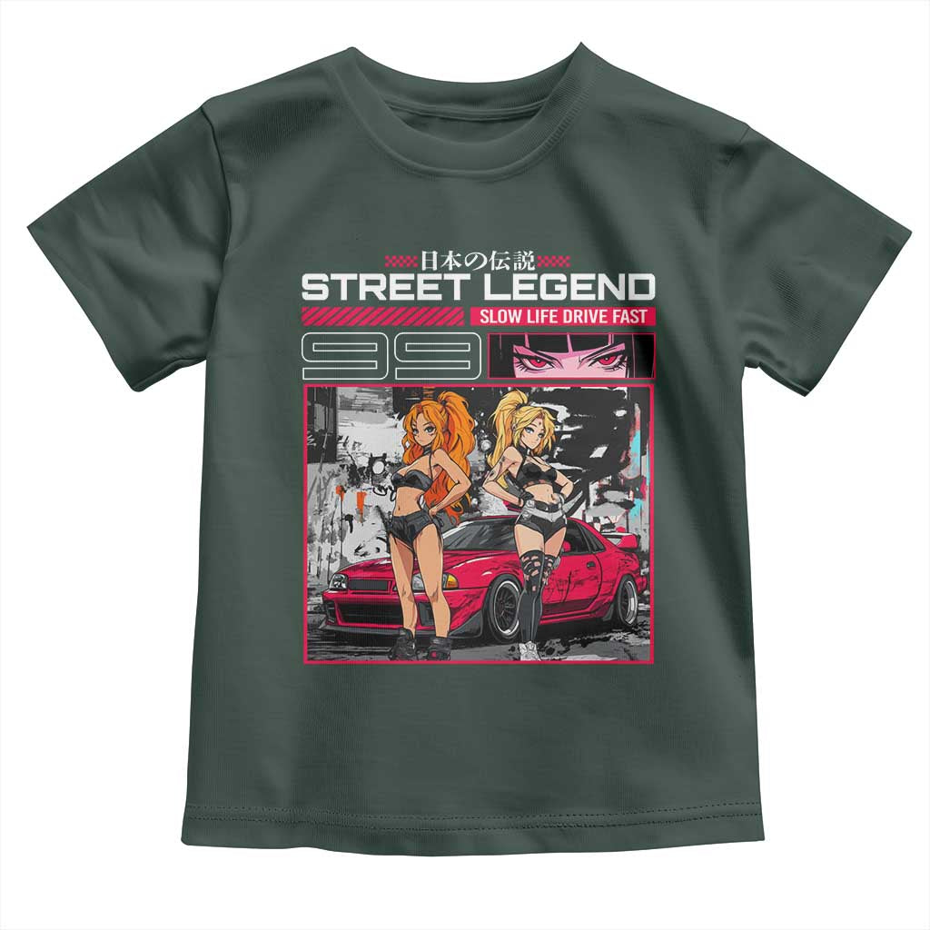 Street Legend JDM Anime Toddler T Shirt TS09 Dark Forest Green Print Your Wear