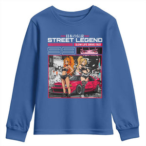 Street Legend JDM Anime Youth Sweatshirt TS09 Royal Blue Print Your Wear