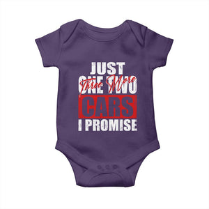 Funny Car Lover Baby Onesie Just One Two Three More Cars I Promise TS09 Purple Print Your Wear