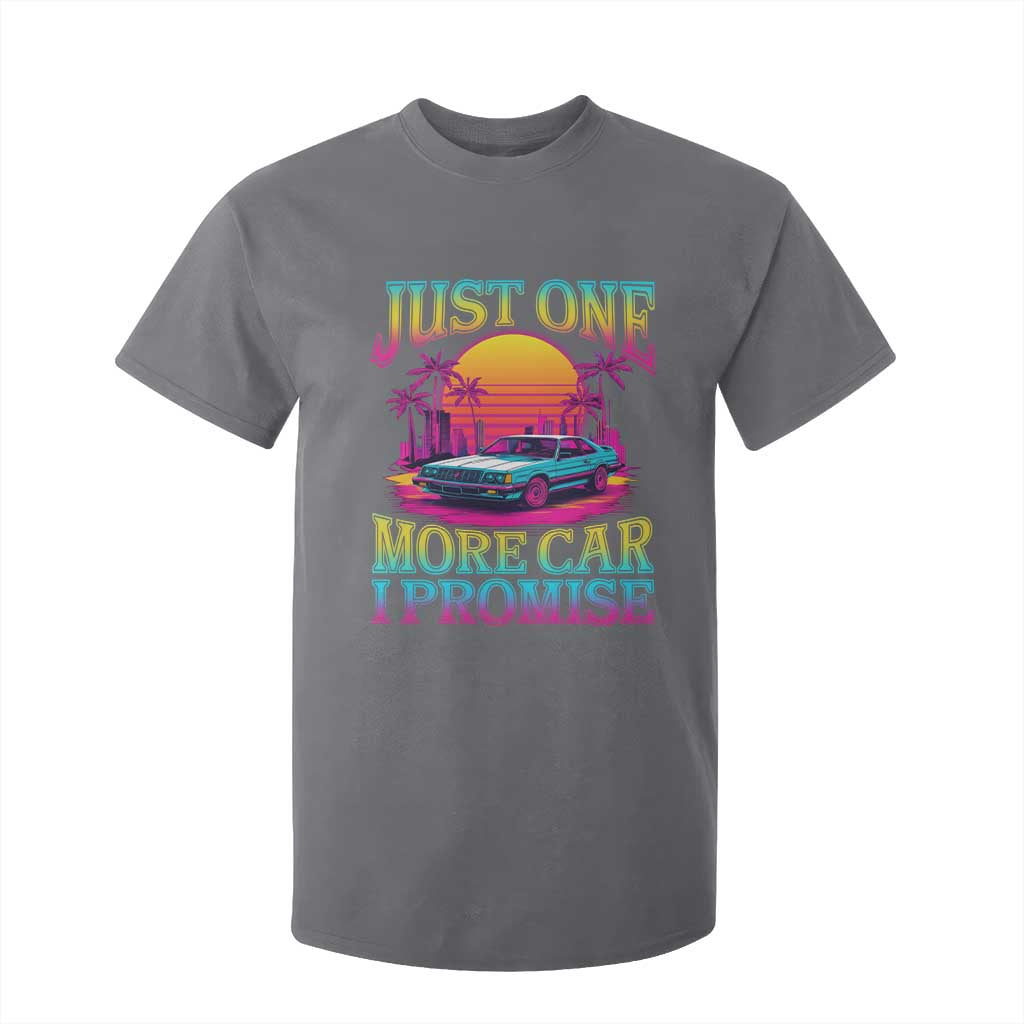 Funny Car Lover T Shirt For Kid Just One More Car I Promise TS09 Charcoal Print Your Wear