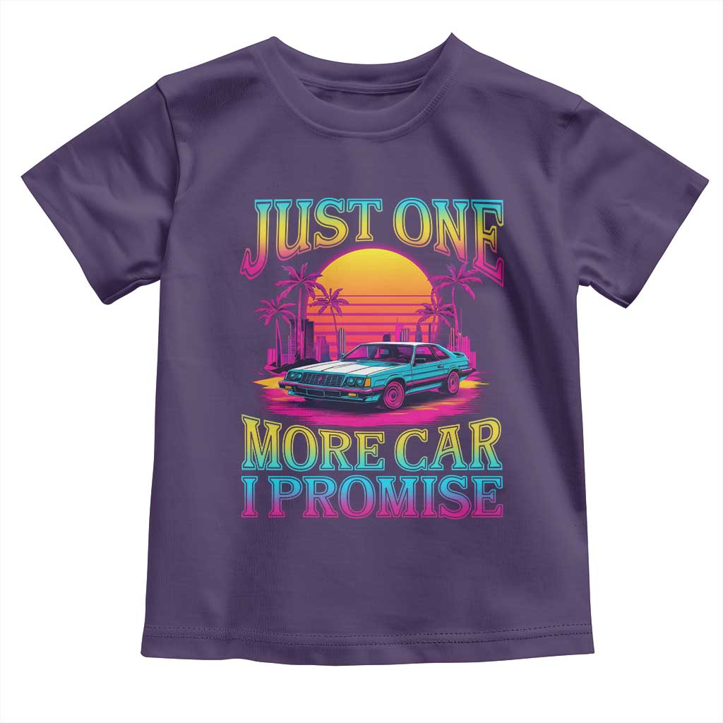 Funny Car Lover Toddler T Shirt Just One More Car I Promise TS09 Purple Print Your Wear