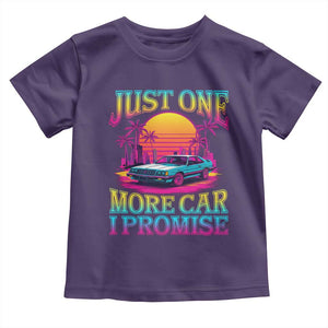 Funny Car Lover Toddler T Shirt Just One More Car I Promise TS09 Purple Print Your Wear