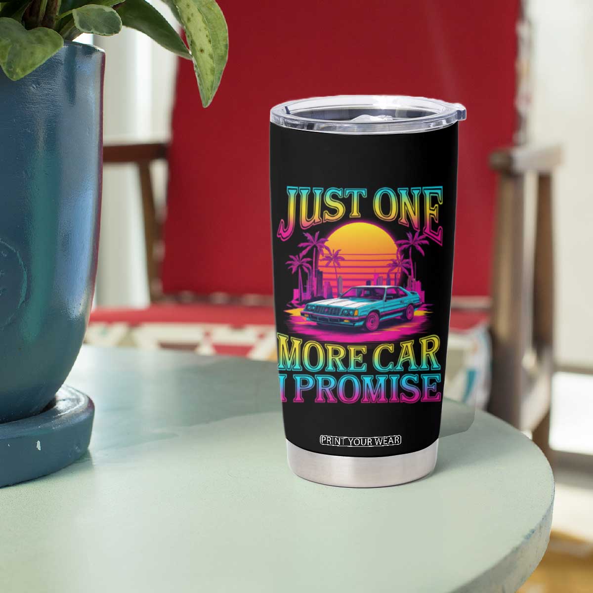 Funny Car Lover Tumbler Cup Just One More Car I Promise TS09 Print Your Wear