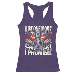 Funny Car Lover Racerback Tank Top Just One More Car Part I Promise TS09 Purple Print Your Wear