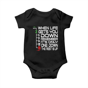 Motorcycle Lover Baby Onesie When Life Gets You Down TS09 Black Print Your Wear