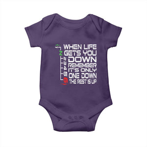 Motorcycle Lover Baby Onesie When Life Gets You Down TS09 Purple Print Your Wear