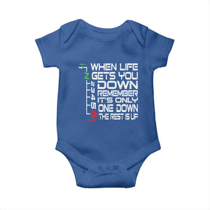 Motorcycle Lover Baby Onesie When Life Gets You Down TS09 Royal Blue Print Your Wear