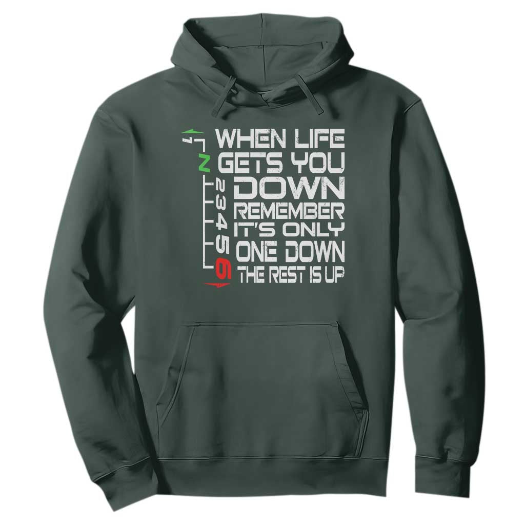 Motorcycle Lover Hoodie When Life Gets You Down TS09 Dark Forest Green Print Your Wear