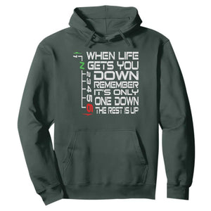 Motorcycle Lover Hoodie When Life Gets You Down TS09 Dark Forest Green Print Your Wear