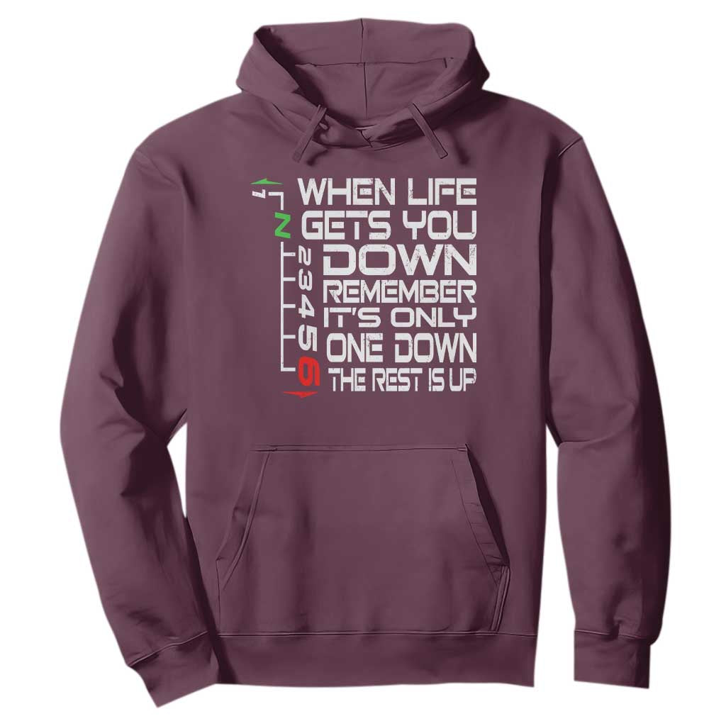 Motorcycle Lover Hoodie When Life Gets You Down TS09 Maroon Print Your Wear