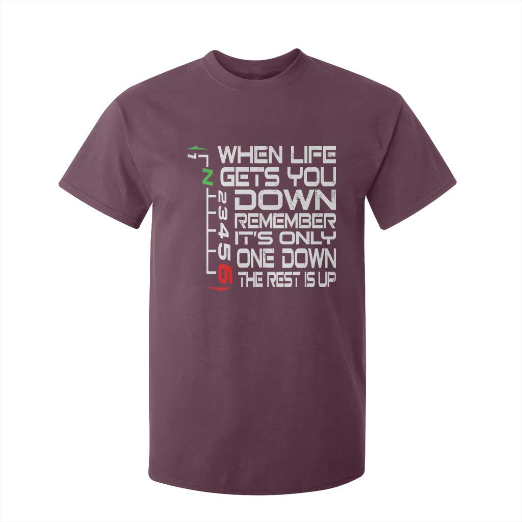 Motorcycle Lover T Shirt For Kid When Life Gets You Down TS09 Maroon Print Your Wear