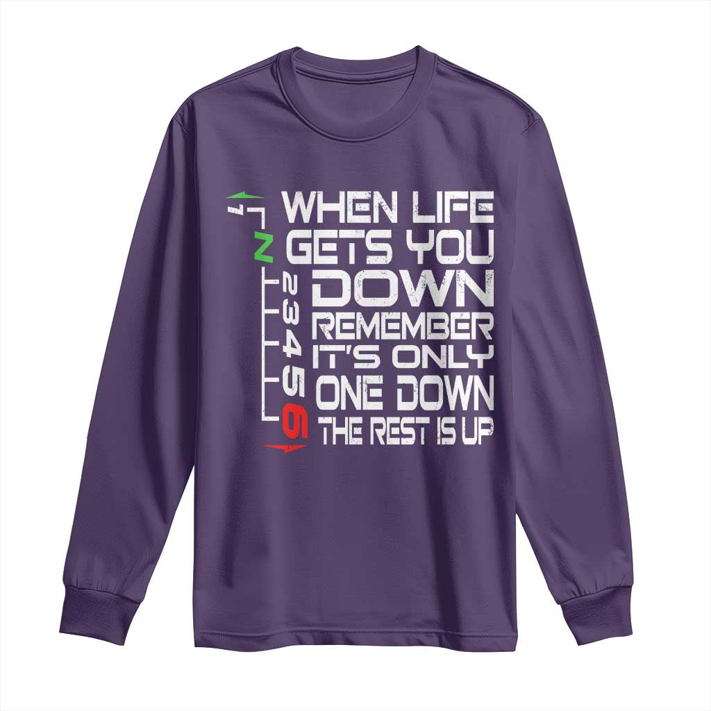 Motorcycle Lover Long Sleeve Shirt When Life Gets You Down TS09 Purple Print Your Wear