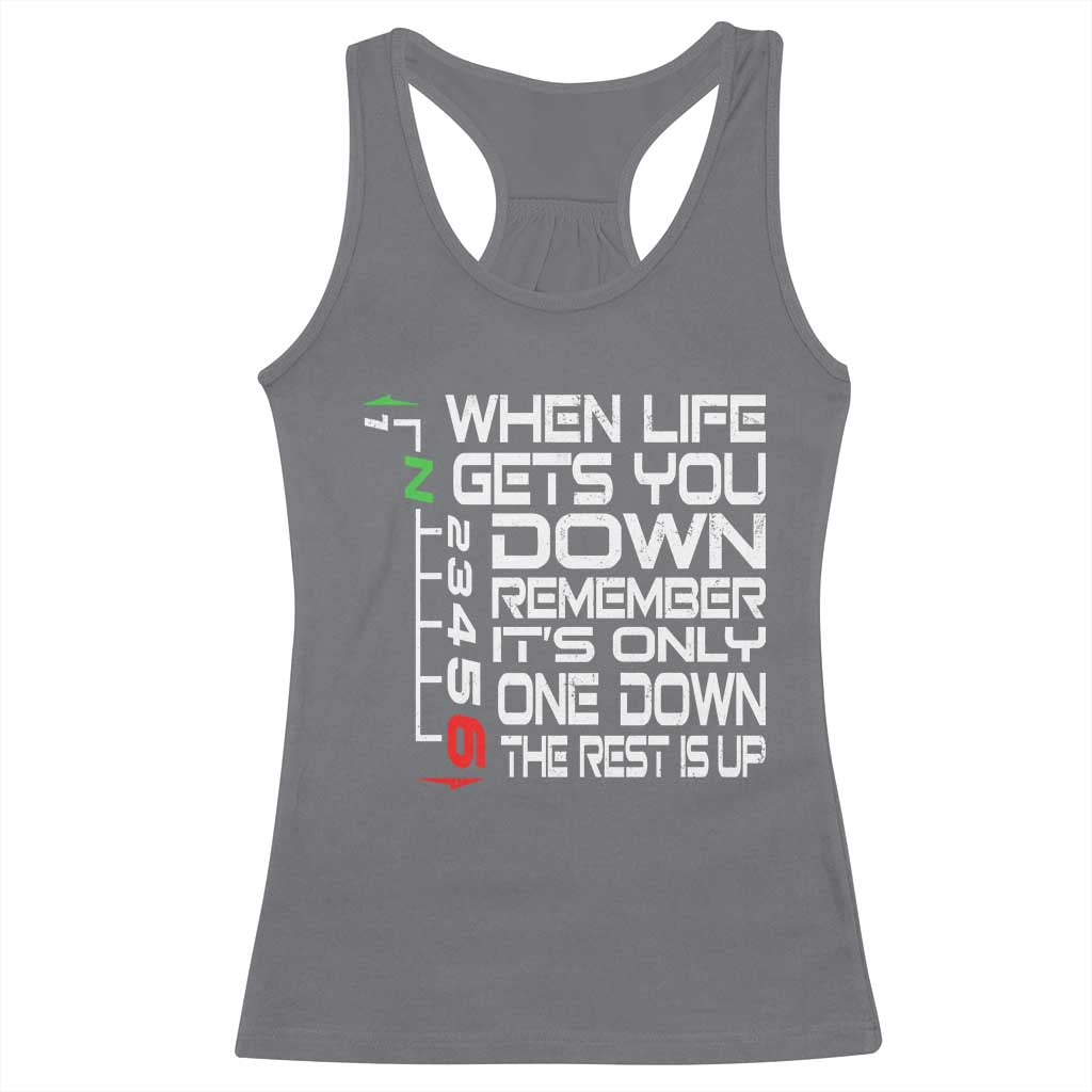 Motorcycle Lover Racerback Tank Top When Life Gets You Down TS09 Charcoal Print Your Wear
