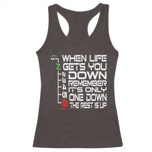 Motorcycle Lover Racerback Tank Top When Life Gets You Down TS09 Dark Chocolate Print Your Wear