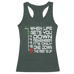 Motorcycle Lover Racerback Tank Top When Life Gets You Down TS09 Dark Forest Green Print Your Wear