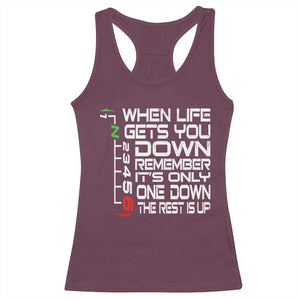Motorcycle Lover Racerback Tank Top When Life Gets You Down TS09 Maroon Print Your Wear