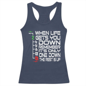 Motorcycle Lover Racerback Tank Top When Life Gets You Down TS09 Navy Print Your Wear