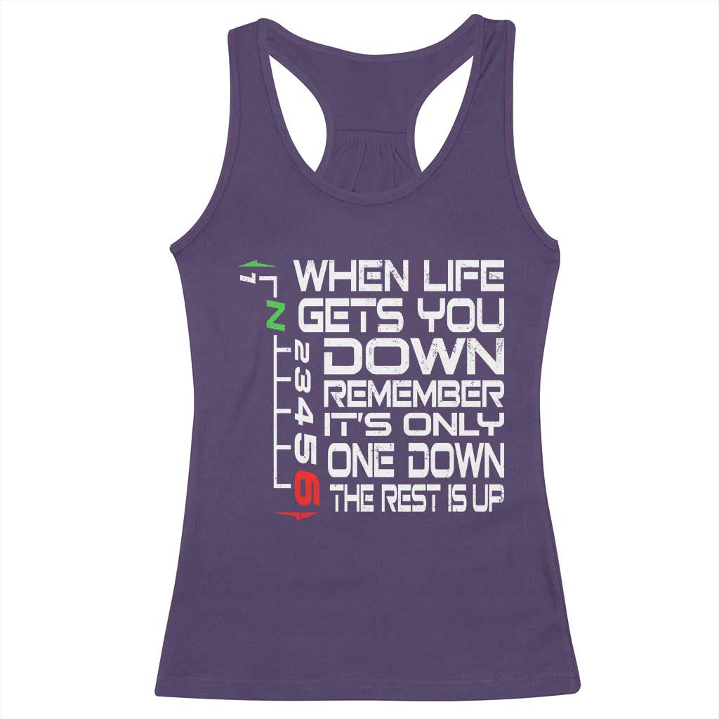 Motorcycle Lover Racerback Tank Top When Life Gets You Down TS09 Purple Print Your Wear