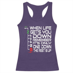 Motorcycle Lover Racerback Tank Top When Life Gets You Down TS09 Purple Print Your Wear