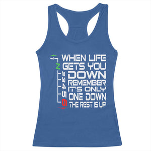 Motorcycle Lover Racerback Tank Top When Life Gets You Down TS09 Royal Blue Print Your Wear