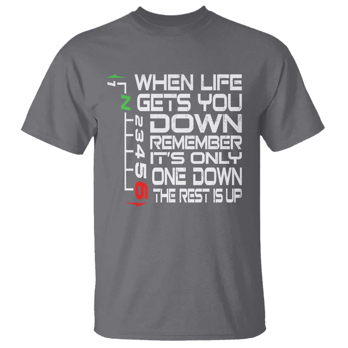 Motorcycle Lover T Shirt When Life Gets You Down TS09 Charcoal Print Your Wear