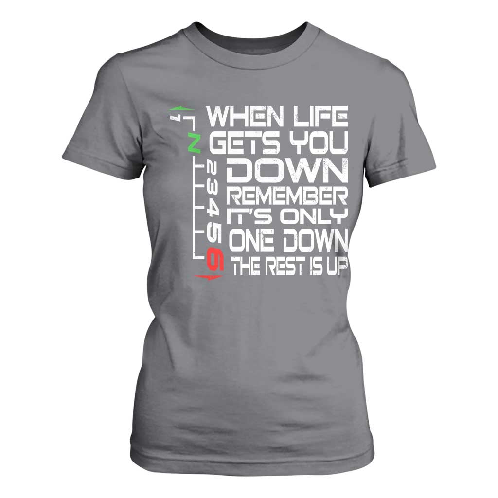 Motorcycle Lover T Shirt For Women When Life Gets You Down TS09 Charcoal Print Your Wear