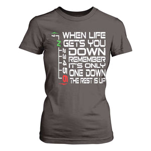 Motorcycle Lover T Shirt For Women When Life Gets You Down TS09 Dark Chocolate Print Your Wear