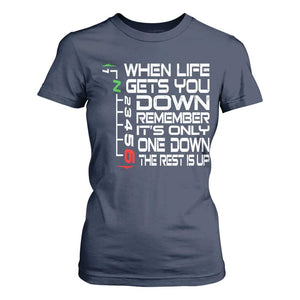 Motorcycle Lover T Shirt For Women When Life Gets You Down TS09 Navy Print Your Wear