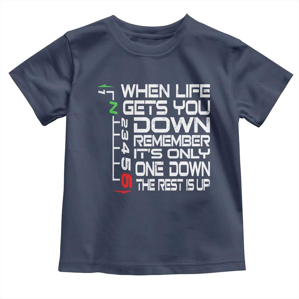 Motorcycle Lover Toddler T Shirt When Life Gets You Down TS09 Navy Print Your Wear