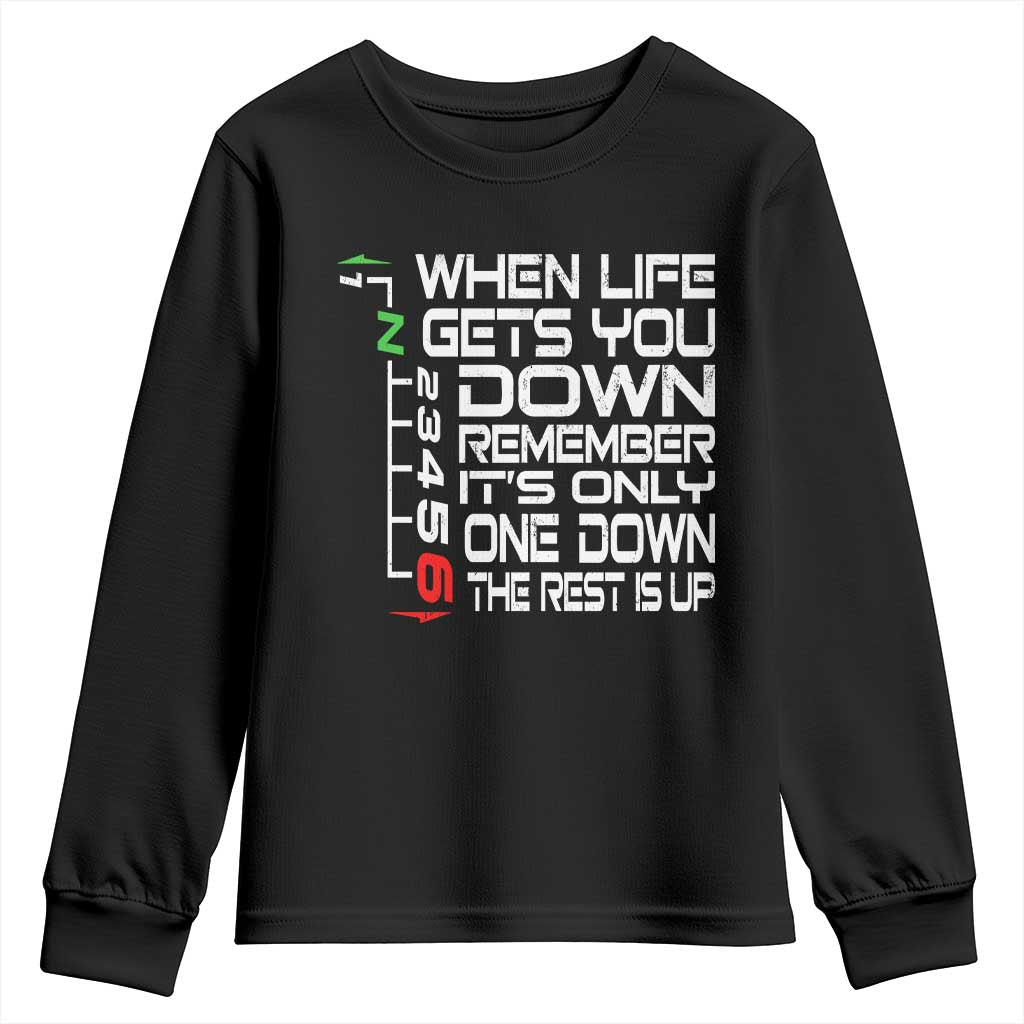 Motorcycle Lover Youth Sweatshirt When Life Gets You Down TS09 Black Print Your Wear