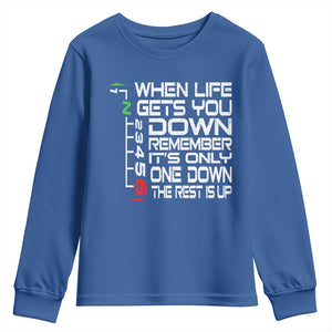 Motorcycle Lover Youth Sweatshirt When Life Gets You Down TS09 Royal Blue Print Your Wear