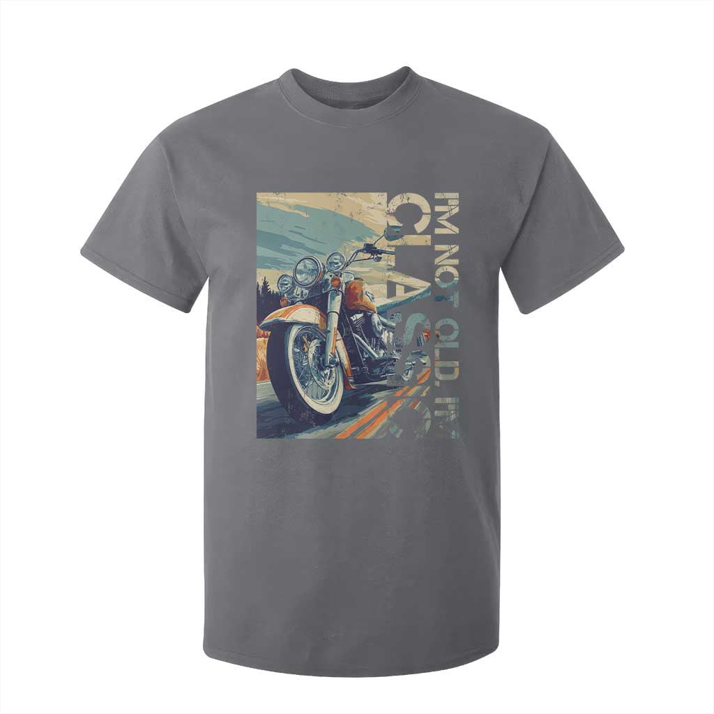 Funny Biker T Shirt For Kid I'm Not Old I'm Classic Motorcycle Rider TS09 Charcoal Print Your Wear