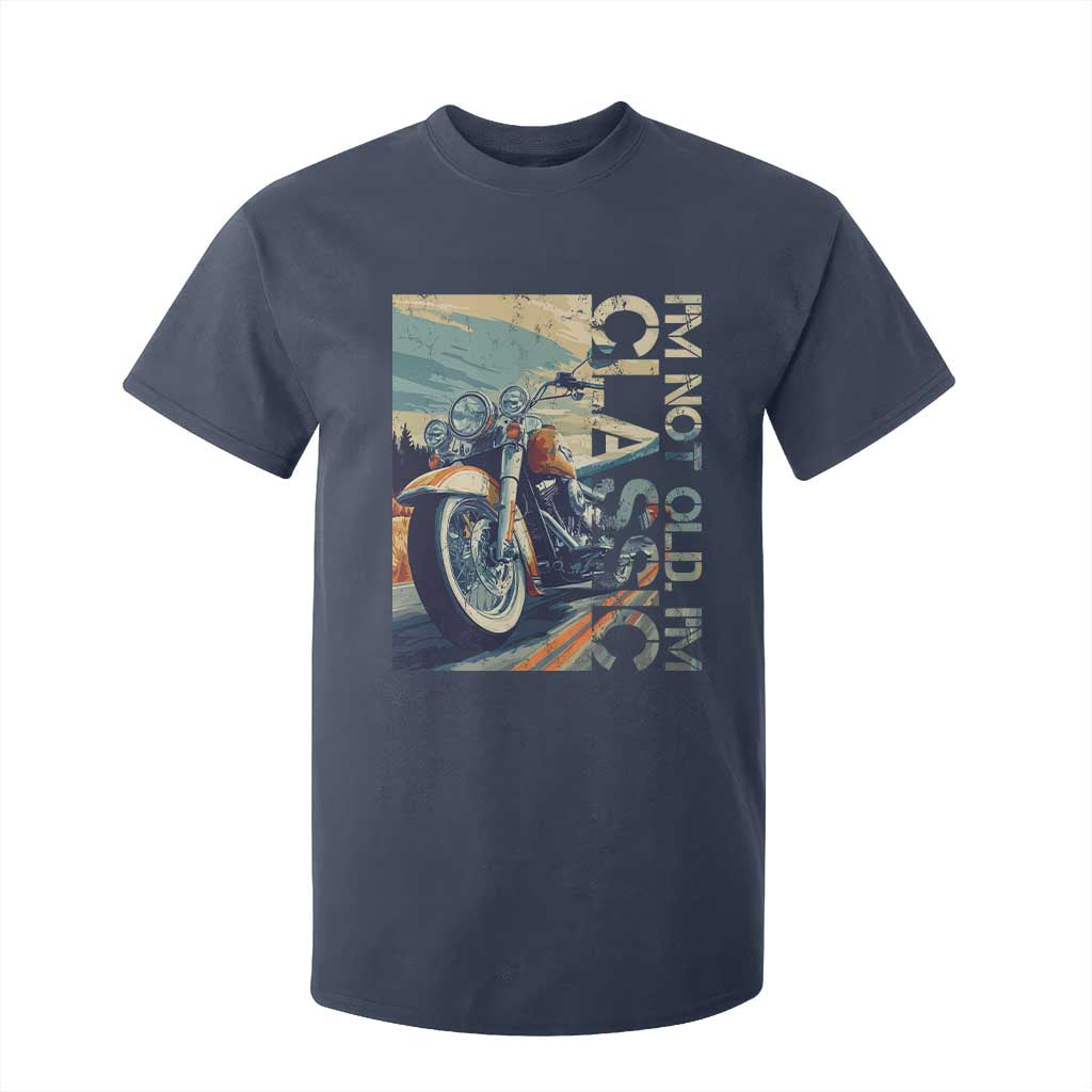 Funny Biker T Shirt For Kid I'm Not Old I'm Classic Motorcycle Rider TS09 Navy Print Your Wear