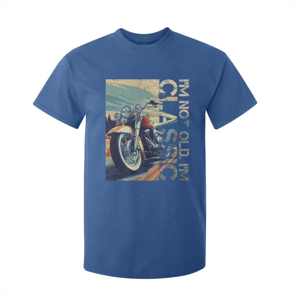Funny Biker T Shirt For Kid I'm Not Old I'm Classic Motorcycle Rider TS09 Royal Blue Print Your Wear