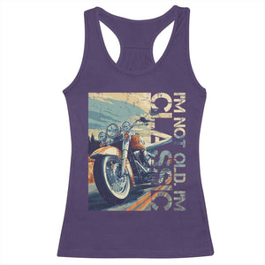 Funny Biker Racerback Tank Top I'm Not Old I'm Classic Motorcycle Rider TS09 Purple Print Your Wear