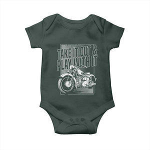 Motorcycle Rider Baby Onesie Take It Out And Play With It TS09 Print Your Wear