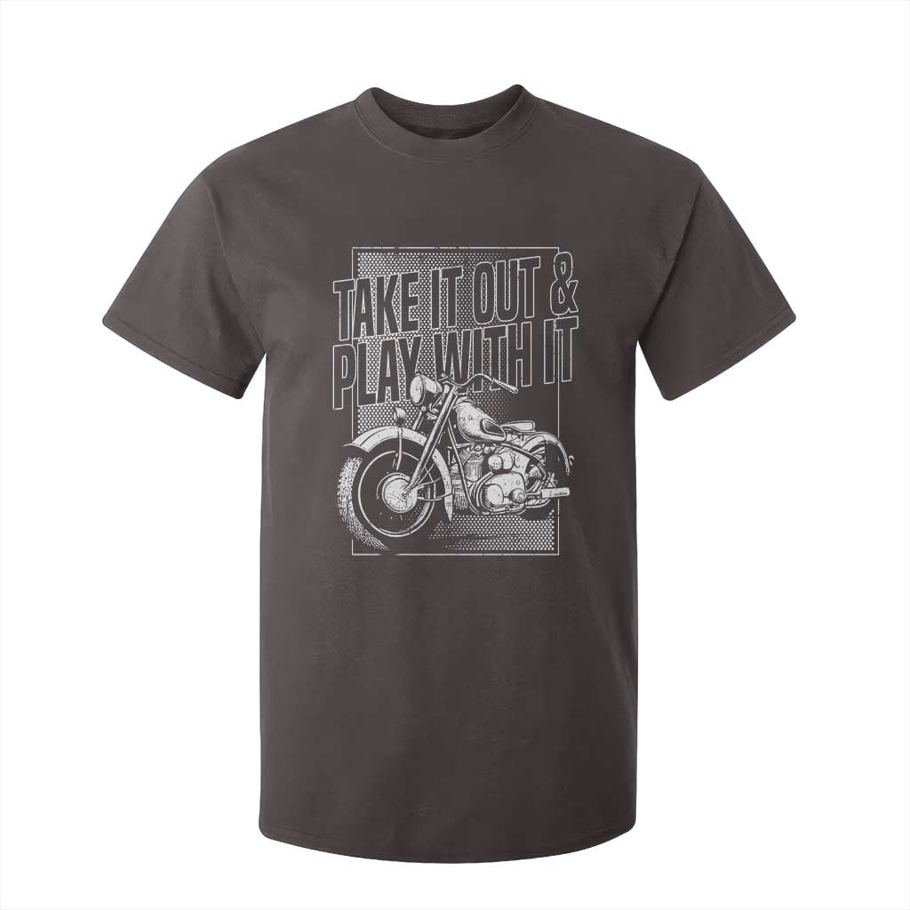 Motorcycle Rider T Shirt For Kid Take It Out And Play With It TS09 Dark Chocolate Print Your Wear