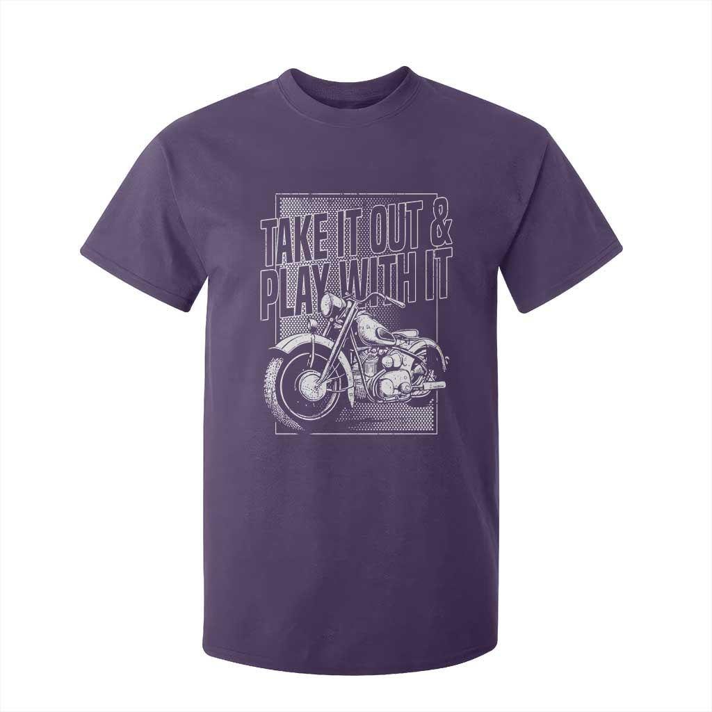 Motorcycle Rider T Shirt For Kid Take It Out And Play With It TS09 Purple Print Your Wear