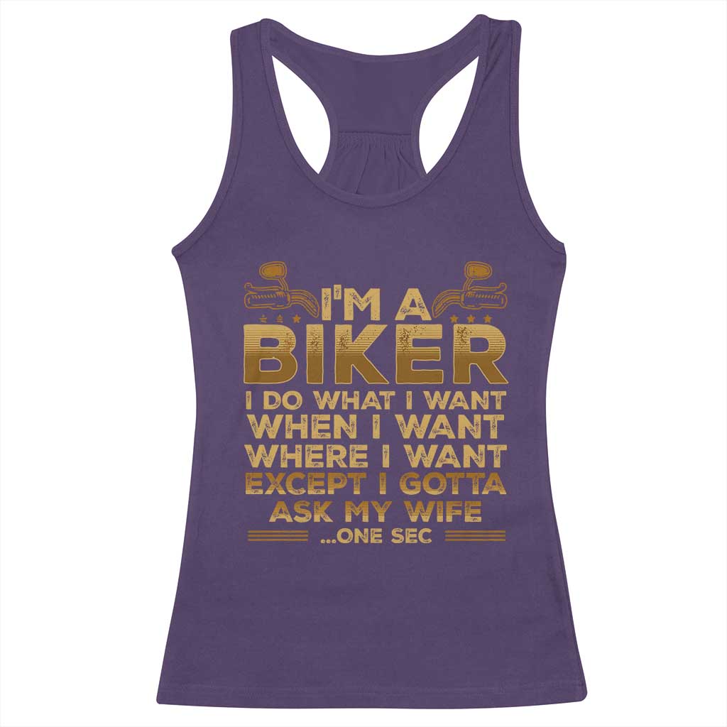 Motorcycle Rider Racerback Tank Top I'm A Biker I Do What I Want TS09 Purple Print Your Wear