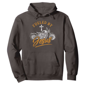 Motorcycle Rider Fueled By Jesus Hoodie TS09 Dark Chocolate Print Your Wear